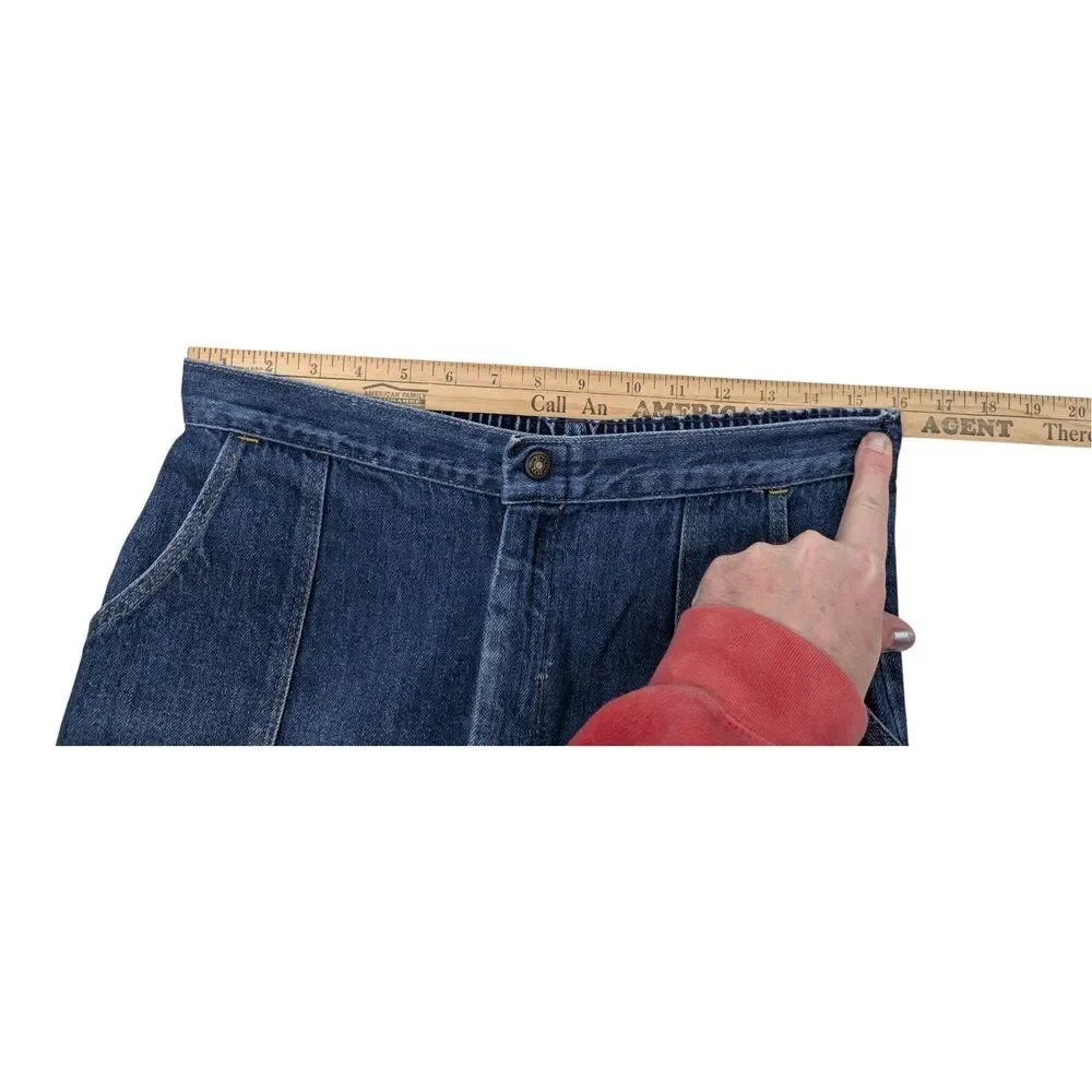 Vintage Levis Elastic‎ Jeans Womens Sz 14 32x29 Blue Denim *READ
